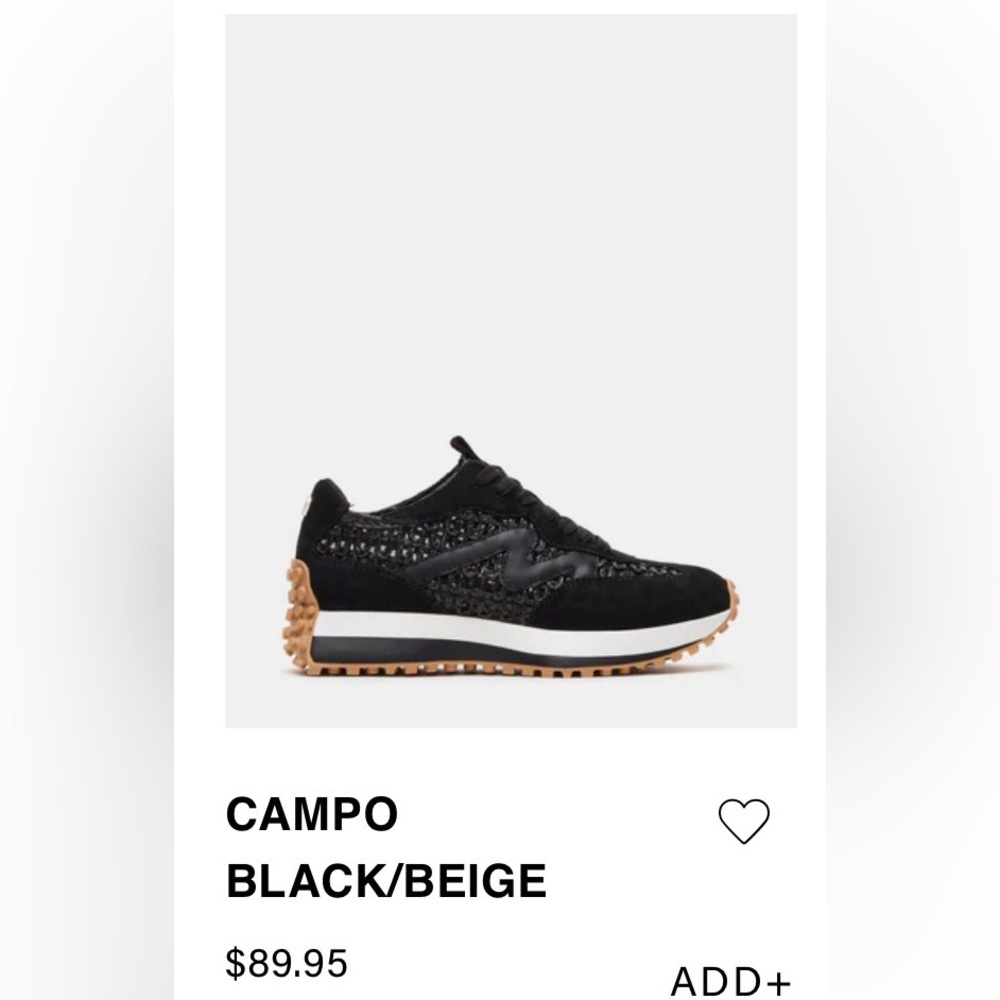 Steve Madden Campo Black/Beige Sneakers